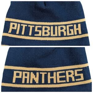 Pittsburgh Panthers Knit Beanie Blue Gold Winter Hat Adult One Size
